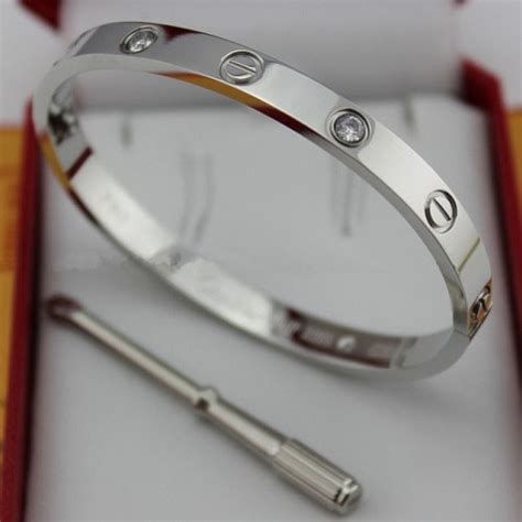 white gold cartier love bracelet replica|cartier love bracelet serial numbers.